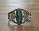 Vintage Sterling Silver And Turquoise Fred Harvey Era Cuff Bracelet
