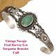 Vintage Turquoise Bracelet Fred Harvey Trading Sterling Silver Old Pawn Navajo