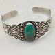 Vintage Turquoise, Coin Silver Cuff Bracelet From The Fred Harvey Era