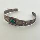 Vintage Turquoise Sterling Silver Cuff Bracelet Native American Fred Harvey 925