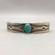 Vintage Turquoise And Sterling Silver Cuff Bracelet Fred Harvey Era