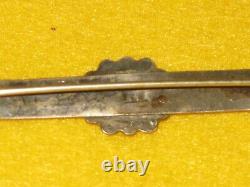 Vintage fred harvey era navajo hand made coin silver concho arrow pin