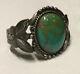 Vintage Old Navajo Indian Silver Turquoise Bracelet Good Condition Fred Harvey