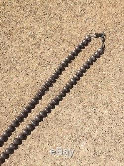 Vtg 30s Old Navajo Naja Necklace Coin Silver Bench Beads Old Pawn Fred Harvey