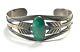 Vtg Fred Harvey Sterling Silver & Turquoise Navajo Bracelet Cuff Arrow Old Pawn