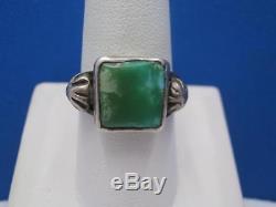 Vtg Fred Harvey Era Navajo Natural Royston Turquoise Sterling Silver Ring Size 9