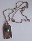 Vtg Fred Harvey Sterling Silver Stamped Thunderbird Turquoise Necklace