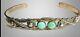 Vtg Maisels Fred Harvey Sterling Silver Turquoise Stamped Cuff Bracelet 6 Nice