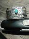 Wow Rare Fred Harvey Sterling Silver And Turquoise Snake Cuff Bracelet Nice
