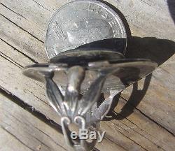 Wild! Large Sterling Silver Fred Harvey Ring Size 7 With Arrows