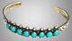 Zuni Snake Eye Fred Harvey Era Sterling Silver Turquoise Cuff Bracelet 6 Nice