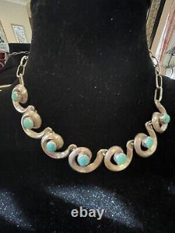 Zuni Turquoise & Sterling Silver Necklace
