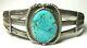 1930 Bracelet Navajo Indien Fred Harvey Era Turquoise Argent Sterling Brassard