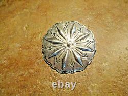 2 VIEUX PLENTY Fred Harvey Era Navajo Argent Sterling CONCHO Broche & Pendentif