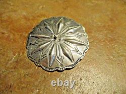 2 VIEUX PLENTY Fred Harvey Era Navajo Argent Sterling CONCHO Broche & Pendentif