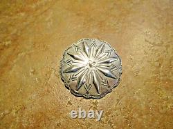 2 VIEUX PLENTY Fred Harvey Era Navajo Argent Sterling CONCHO Broche & Pendentif