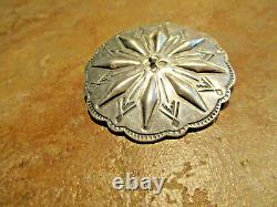 2 VIEUX PLENTY Fred Harvey Era Navajo Argent Sterling CONCHO Broche & Pendentif