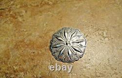 2 VIEUX PLENTY Fred Harvey Era Navajo Argent Sterling CONCHO Broche & Pendentif