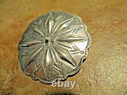 2 VIEUX PLENTY Fred Harvey Era Navajo Argent Sterling CONCHO Broche & Pendentif