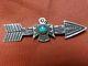 Années 1930 Fred Harvey Era Navajo Argent Massif Argent & Turquoise Broche