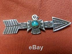 Années 30 Années 30 Fred Harvey Era Navajo Sterling Argent Pin / Pince