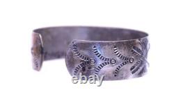 Antiquaire Navajo Fred Harvey Silver Cuff Bracelet