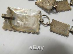 Bague De Style Ceinture Concho Avec Bracelet En Métal Argenté Fred Harvey Navajo Indien Vintage