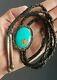 Big Maisel Sterling Silver Royston Turquoise Bolo Vieux Pion Fred Harvey Navajo