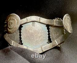 Bracelet De Manchette Vintage Fred Harvey Sterling Silver Large Arrowhead