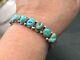 Bracelet En Argent Sterling Turquoise D'époque Fred Harvey / Superbe