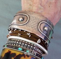 Bracelet Manchette Vintage En Argent Sterling À Motif De Perles Fred Fred Era