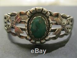Bracelet Turquoise Fred Harvey En Argent Sterling Des Années 1930