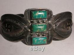 Bracelet Turquoise Vintage Navajo En Argent Sterling