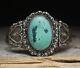 Bracelet Vintage De L'Ère Harvey Navajo En Argent Sterling Et Turquoise
