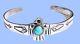 Bracelet De Manchette Fred Harvey En Argent Sterling Avec Turquoise Thunderbird, Petit 5 1/2