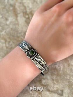 Bracelet en argent sterling turquoise Thunderbird FRED HARVEY amérindien