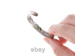 Bracelet manchette en argent monnaie de l'époque Fred Harvey des années 1930 pour enfant