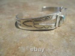 Cherful Vieux Fred Harvey Era Navajo Sterling Turquoise Thunderbird Bracelet