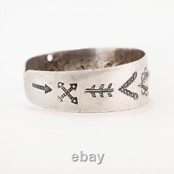 Début de l'ère Fred Harvey Bracelet en argent sterling avec poinçons en forme de flèche 7