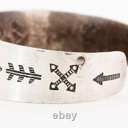 Début de l'ère Fred Harvey Bracelet en argent sterling avec poinçons en forme de flèche 7