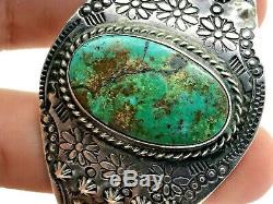 Fred Harvey Era Coin Bracelet Turquoise Cuff Bracelet Turquoise Cheval Argent