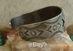 Fred Harvey Era Navajo Sterling Silver Turquoise Thunderbird Bracelet