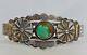 Fred Harvey Era Old Navajo Coin Argent Royston Turquoise & Concho Bracelet