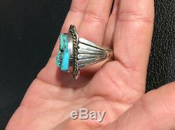 Fred Harvey Era Ring Turquoise Nugget Hommes Taille 12 Poids 16,1 G # 290