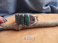 Fred Harvey Era Turquoise En Argent Sterling Bracelet Navajo