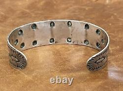 Fred Harvey Era Vieux Pawn Navajo Sterling Argent Royston Turquoise Cuff Bracelet