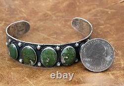 Fred Harvey Era Vieux Pawn Navajo Sterling Argent Royston Turquoise Cuff Bracelet