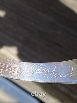 Magnifique Bracelet Sterling Silver Navajo Fred Harvey 1930s Déco Silver Arrow