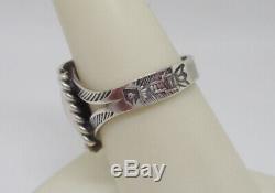 Old Fred Gage Harvey Era Argent Homme Aigle Turquoise Bague Entiers
