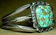 Old Fred Gage Harvey Era Navajo Sterling Silver Le Numéro # 8 Turquoise Bracelet